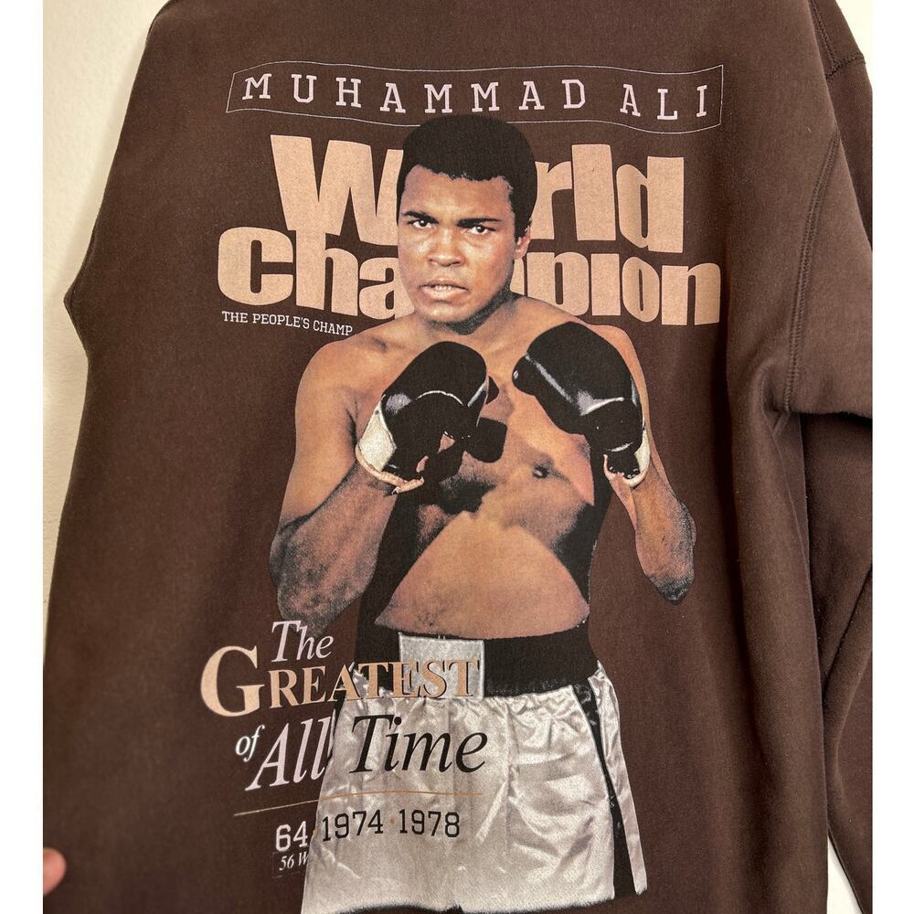 Shoe Palace x Muhammad Ali Cover Hoodie Logo Print "World‎ Champion" Size Large - Picture 4 of 11